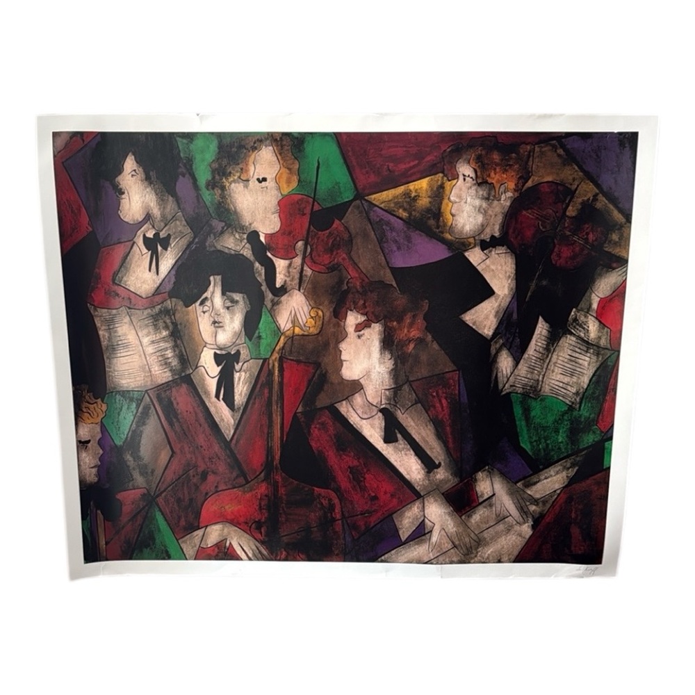 Linda Le Kinff Grand Orchestra Serigraph Print (2002) – Unframed – 27”x33”